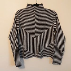 Cynthia Rowley Striped Mock Neck Sweater